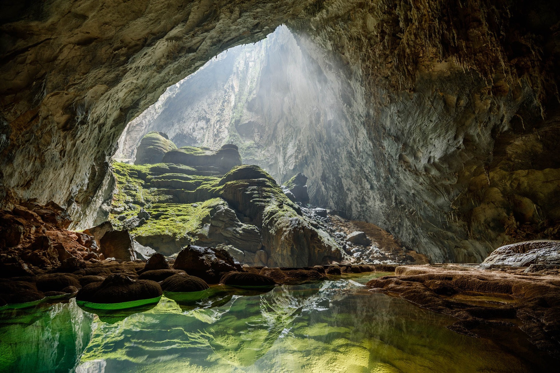 Expansive chamber inside Son Doong Cave